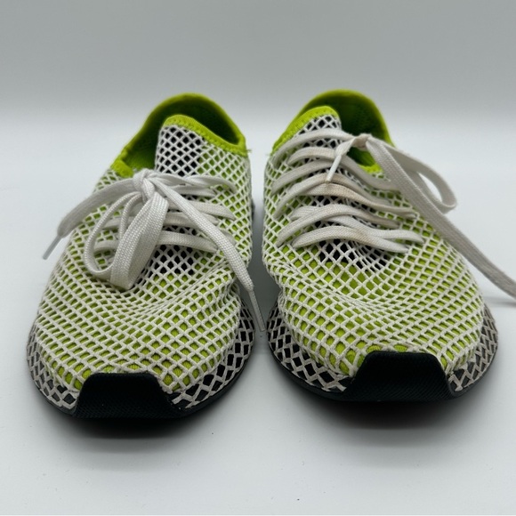 Adidas Men\'s Deerupt Solar Slime Green and White Running Shoes main image 8